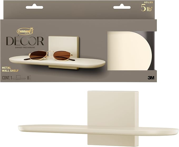 3M Command Décor Metal Wall Shelf