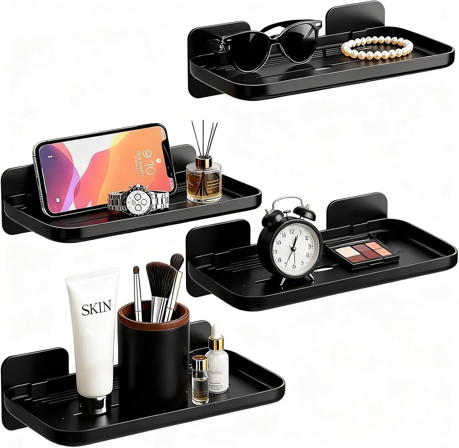 FAYYGYH Damage-Free Floating Shelves, No Drill
