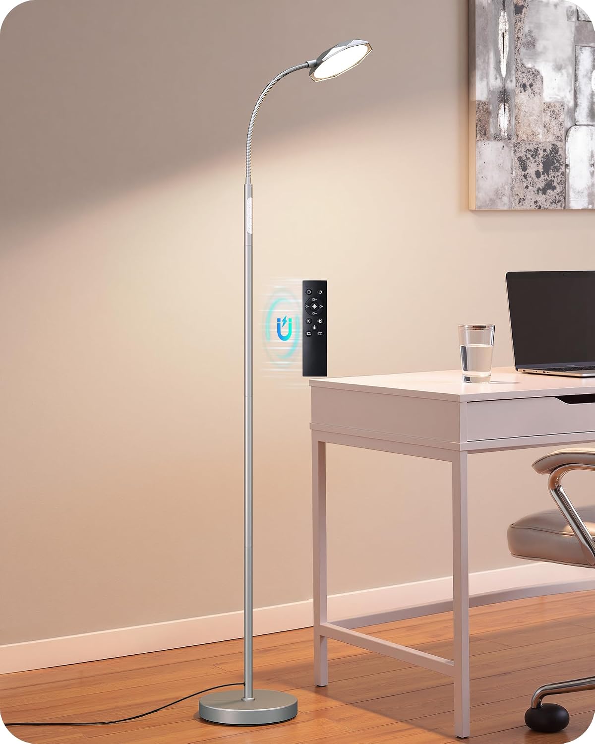 EDISHINE 1300LM Flexible Gooseneck Floor Reading Lamp
