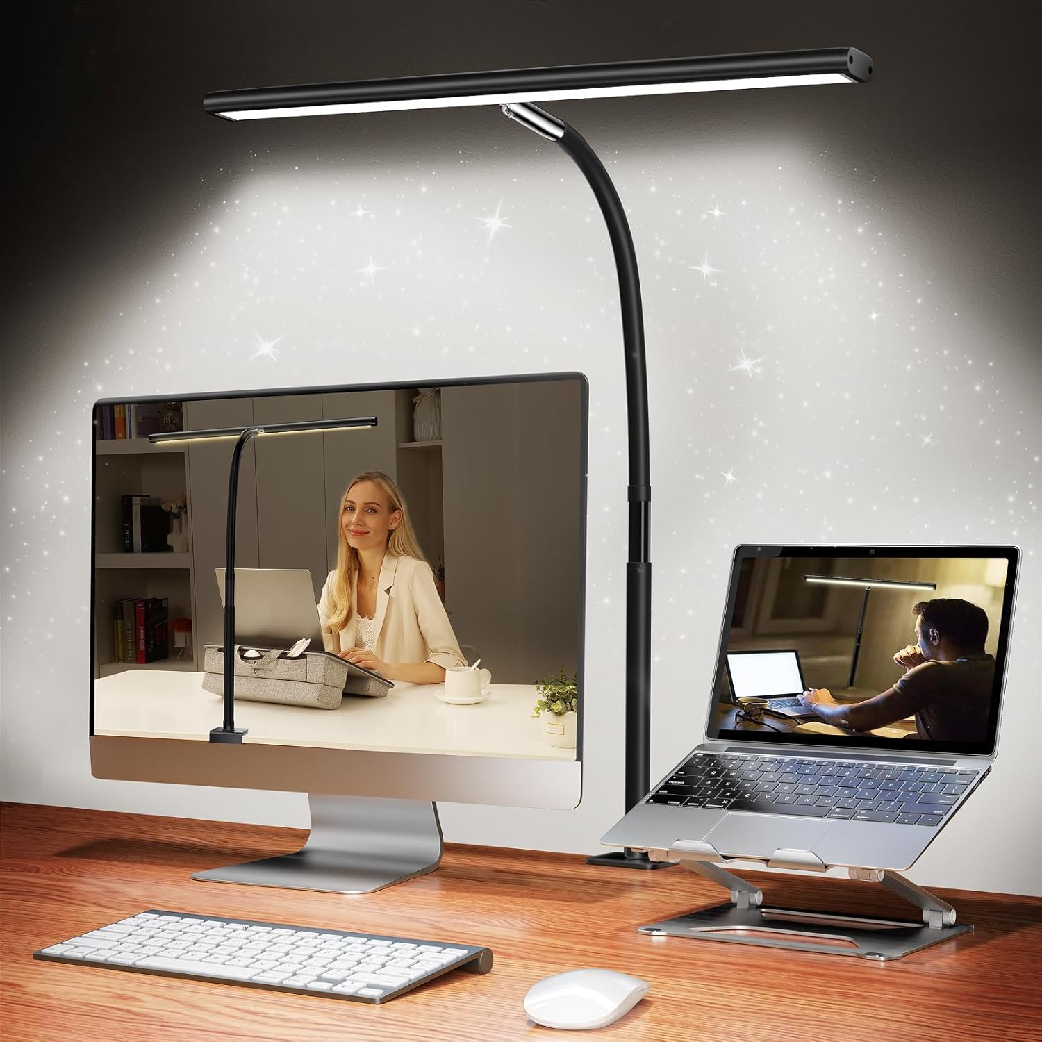 17-Inch Stepless Dimming Clamp Desk Lamp